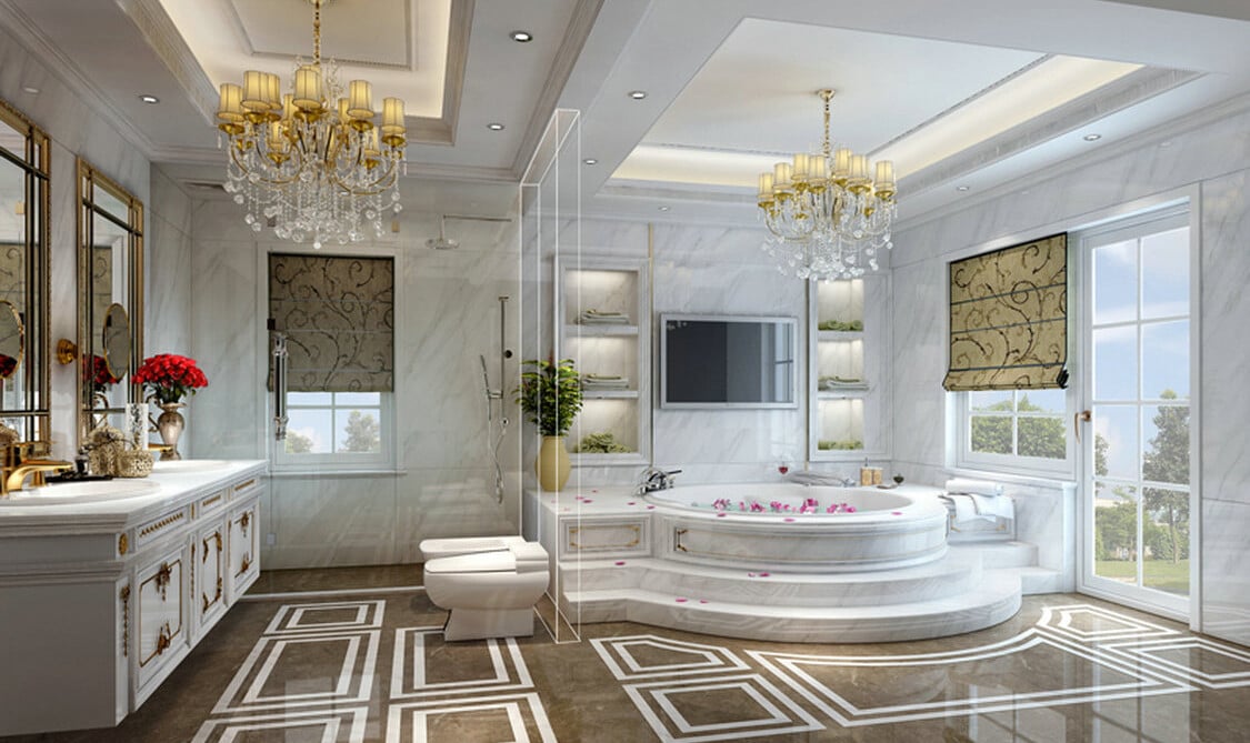 bathroom looks expensive on a budget